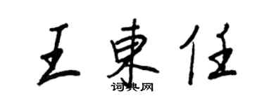 王正良王东任行书个性签名怎么写