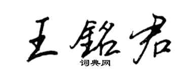 王正良王铭君行书个性签名怎么写