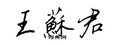 王正良王苏君行书个性签名怎么写