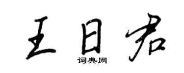 王正良王日君行书个性签名怎么写