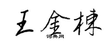 王正良王金栋行书个性签名怎么写