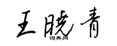 王正良王晓青行书个性签名怎么写