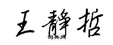 王正良王静哲行书个性签名怎么写