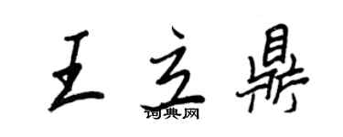 王正良王立鼎行书个性签名怎么写