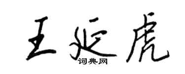 王正良王延虎行书个性签名怎么写