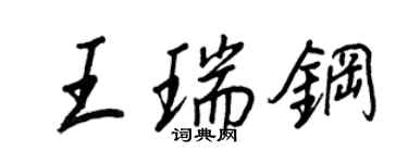 王正良王瑞钢行书个性签名怎么写