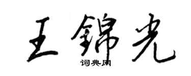 王正良王锦光行书个性签名怎么写