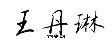 王正良王丹琳行书个性签名怎么写