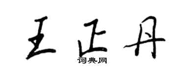 王正良王正丹行书个性签名怎么写