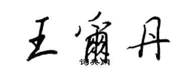 王正良王尔丹行书个性签名怎么写