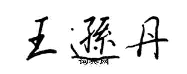 王正良王逊丹行书个性签名怎么写