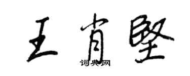 王正良王肖坚行书个性签名怎么写