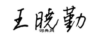 王正良王晓勤行书个性签名怎么写