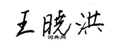 王正良王晓洪行书个性签名怎么写