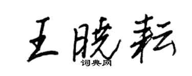 王正良王晓耘行书个性签名怎么写