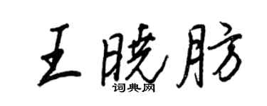 王正良王晓肪行书个性签名怎么写