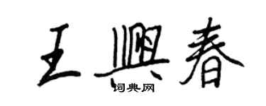 王正良王兴春行书个性签名怎么写