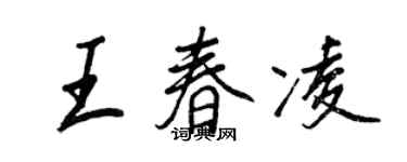 王正良王春凌行书个性签名怎么写
