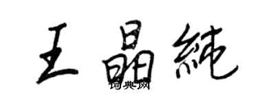 王正良王晶纯行书个性签名怎么写