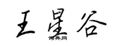 王正良王星谷行书个性签名怎么写