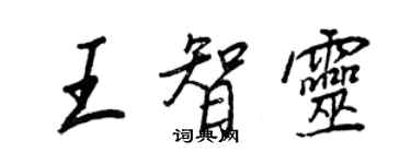 王正良王智灵行书个性签名怎么写