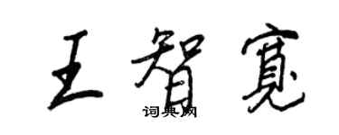 王正良王智宽行书个性签名怎么写