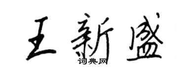 王正良王新盛行书个性签名怎么写