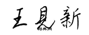 王正良王见新行书个性签名怎么写