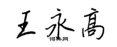 王正良王永高行书个性签名怎么写