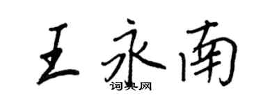 王正良王永南行书个性签名怎么写