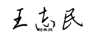 王正良王志民行书个性签名怎么写