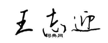 王正良王志迎行书个性签名怎么写