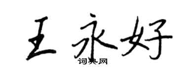 王正良王永好行书个性签名怎么写