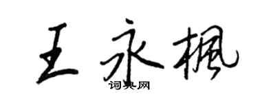 王正良王永枫行书个性签名怎么写