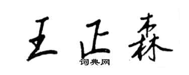 王正良王正森行书个性签名怎么写