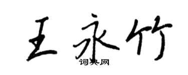 王正良王永竹行书个性签名怎么写