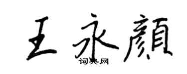 王正良王永颜行书个性签名怎么写