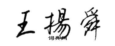 王正良王扬舜行书个性签名怎么写