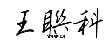 王正良王联科行书个性签名怎么写