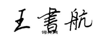 王正良王书航行书个性签名怎么写