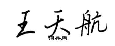 王正良王夭航行书个性签名怎么写