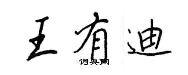 王正良王有迪行书个性签名怎么写