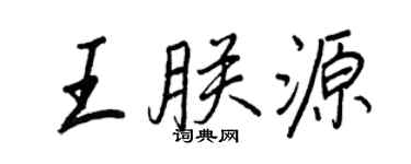 王正良王朕源行书个性签名怎么写