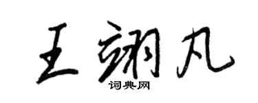 王正良王翊凡行书个性签名怎么写