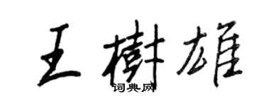 王正良王树雄行书个性签名怎么写