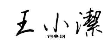 王正良王小洁行书个性签名怎么写