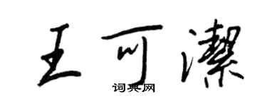 王正良王可洁行书个性签名怎么写