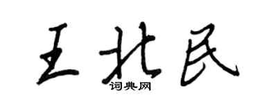 王正良王北民行书个性签名怎么写