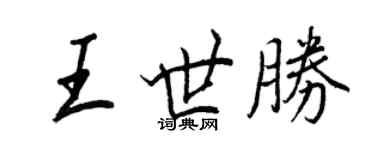 王正良王世胜行书个性签名怎么写