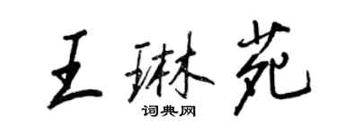王正良王琳苑行书个性签名怎么写